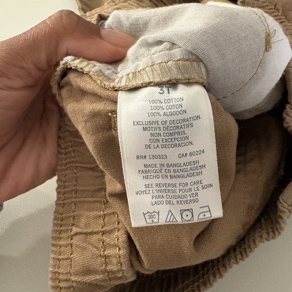 Tommy Hilfiger Kids Pants 3T Camel Tan Pull On Elastic Waistband 100% Cotton - Picture 7 of 13